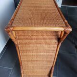 Commode en rotin cannage et bambou