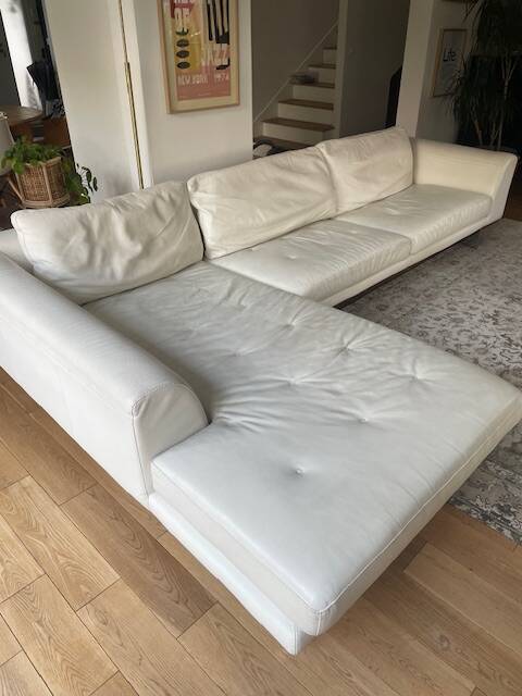 Roche Bobois leather corner sofa