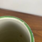 Italian San Marino Titano Vase, Green and Blue Floral Pattern, MCM