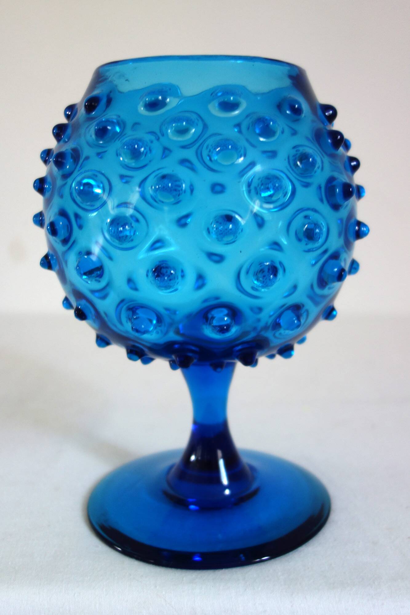 Vintage cobalt blue Empoli glass vase