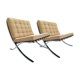 Knoll, pair of Barcelona easy chairs