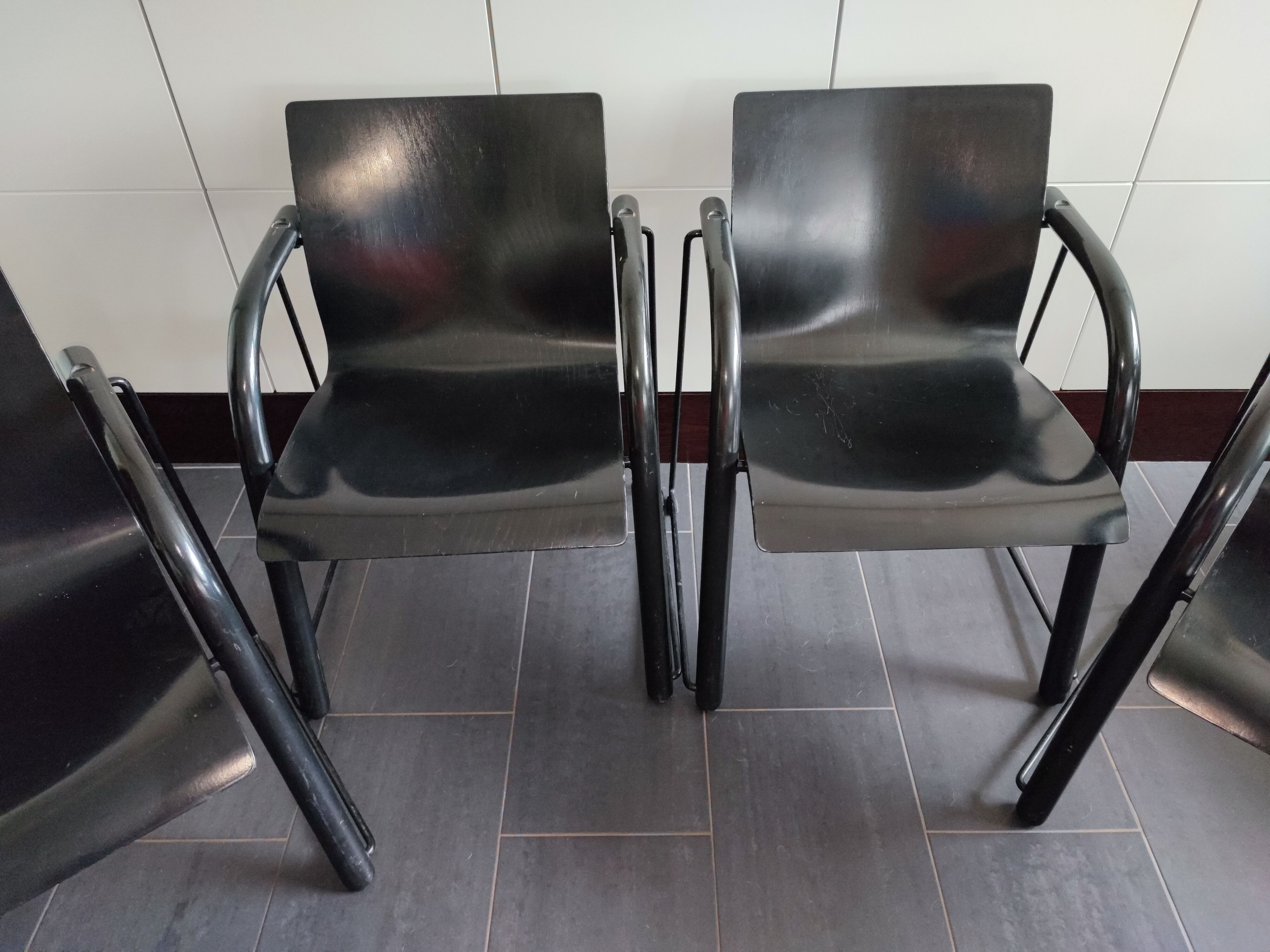 Thonet S320 black chairs