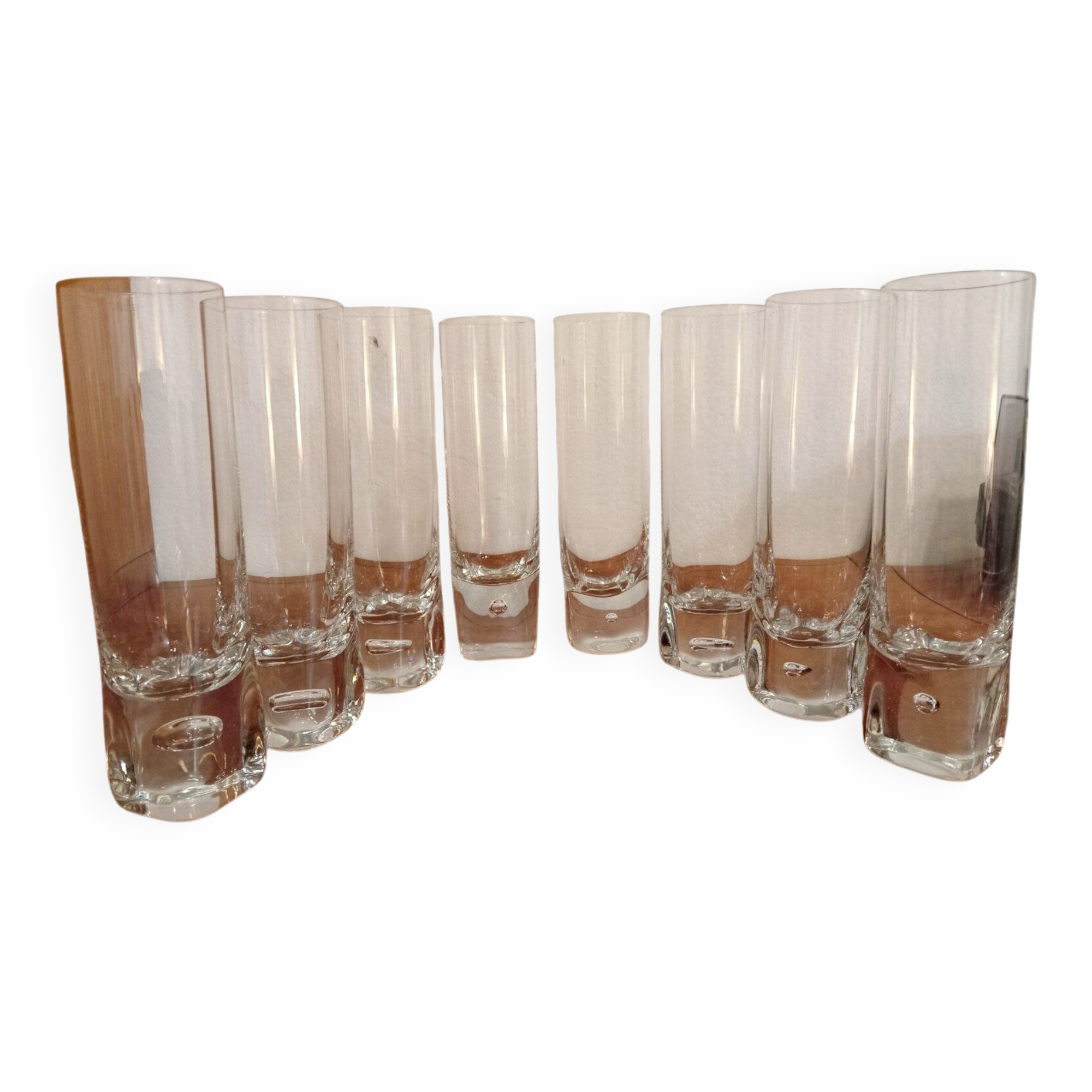 Vintage Bering glasses, 1970s, set of 8