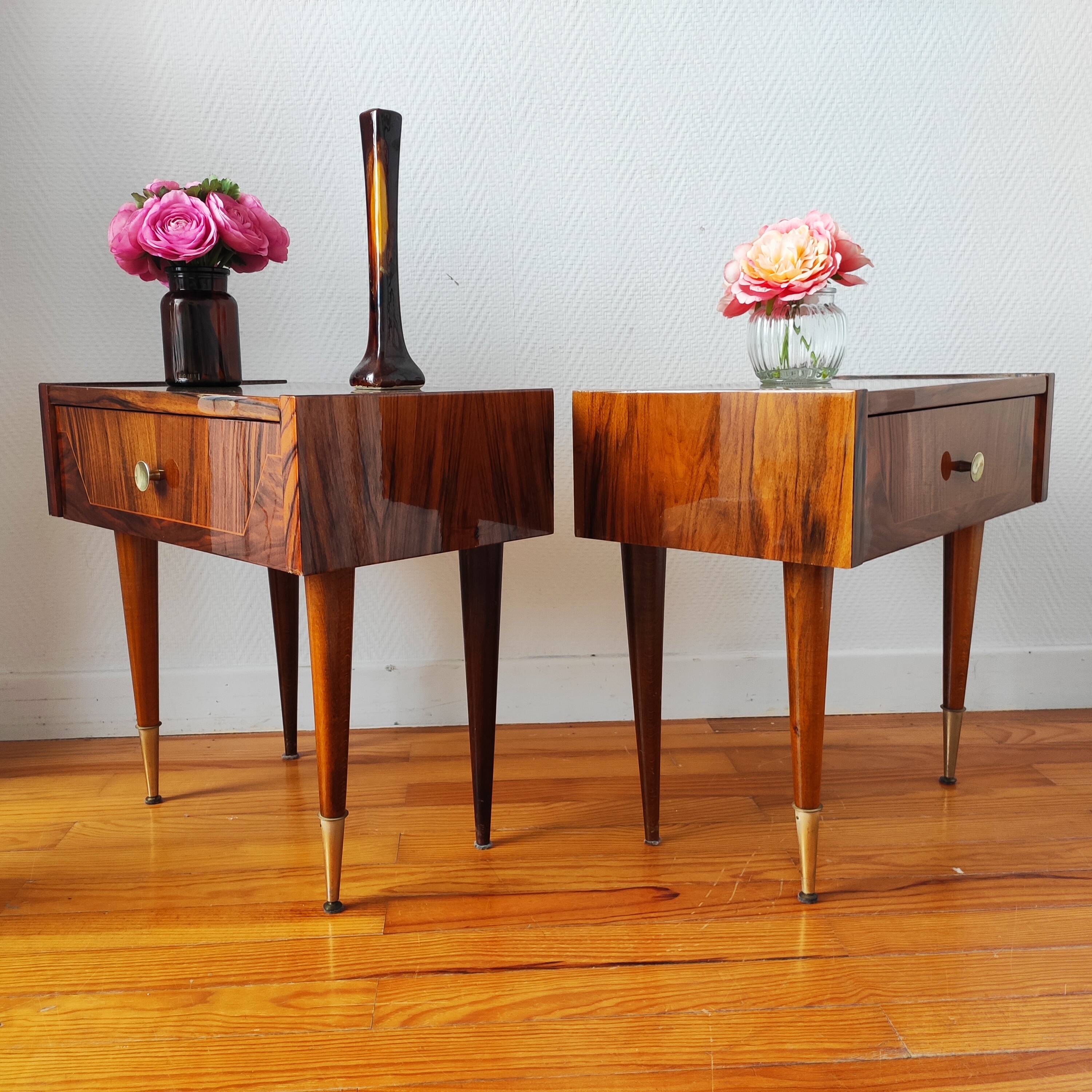 Pair of vintage bedside tables