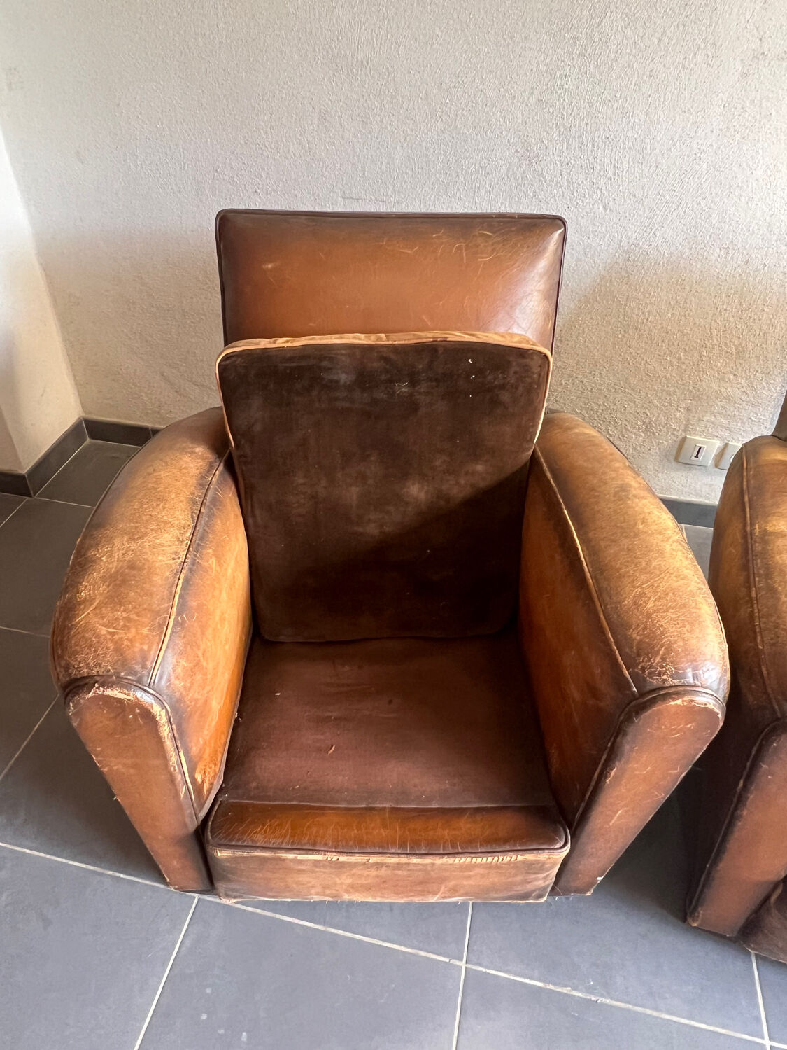 Pair of club chairs