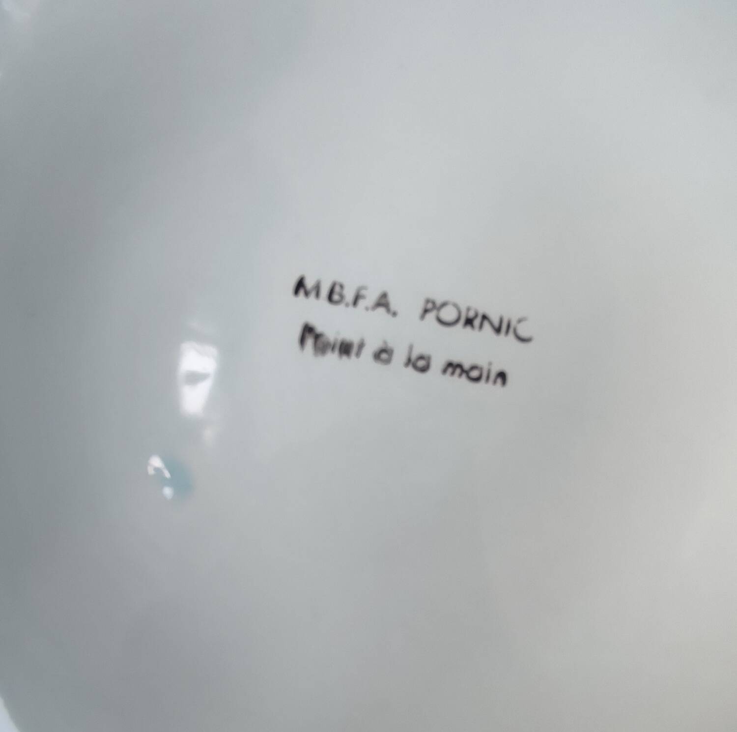 Vintage oyster dish set/Pornic/12 plates + 1 dish