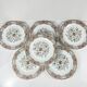 Set of 6 dessert plates Gien model Rouen Sainfoin, 1990