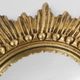 Gold Sunburst Mirror in Resin with Convex Mirror, France, 1960s