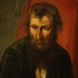 Antique Italian character painting from the 19th century