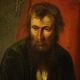 Antique Italian character painting from the 19th century