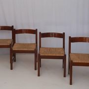 Set of 4 Torbecchia Chairs by Giovanni Michelucci for Poltronova, 70s