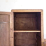 Asymmetrical wooden wardrobe in Art Deco style