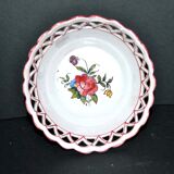 Openwork earthenware basket cup by Malicorne Emile Tessier