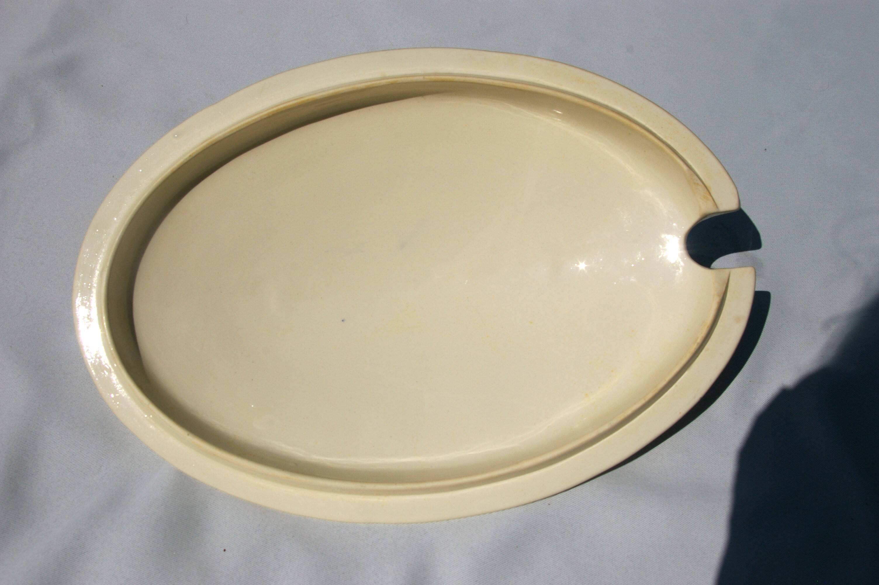 Earthenware tureen UC Sarreguemines Rusticana model hand painted floral decoration