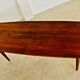 Table basse vintage danoise en teck et rotin des années 1960