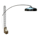 Floor lamp, vintage 1970 in travertine and chrome
