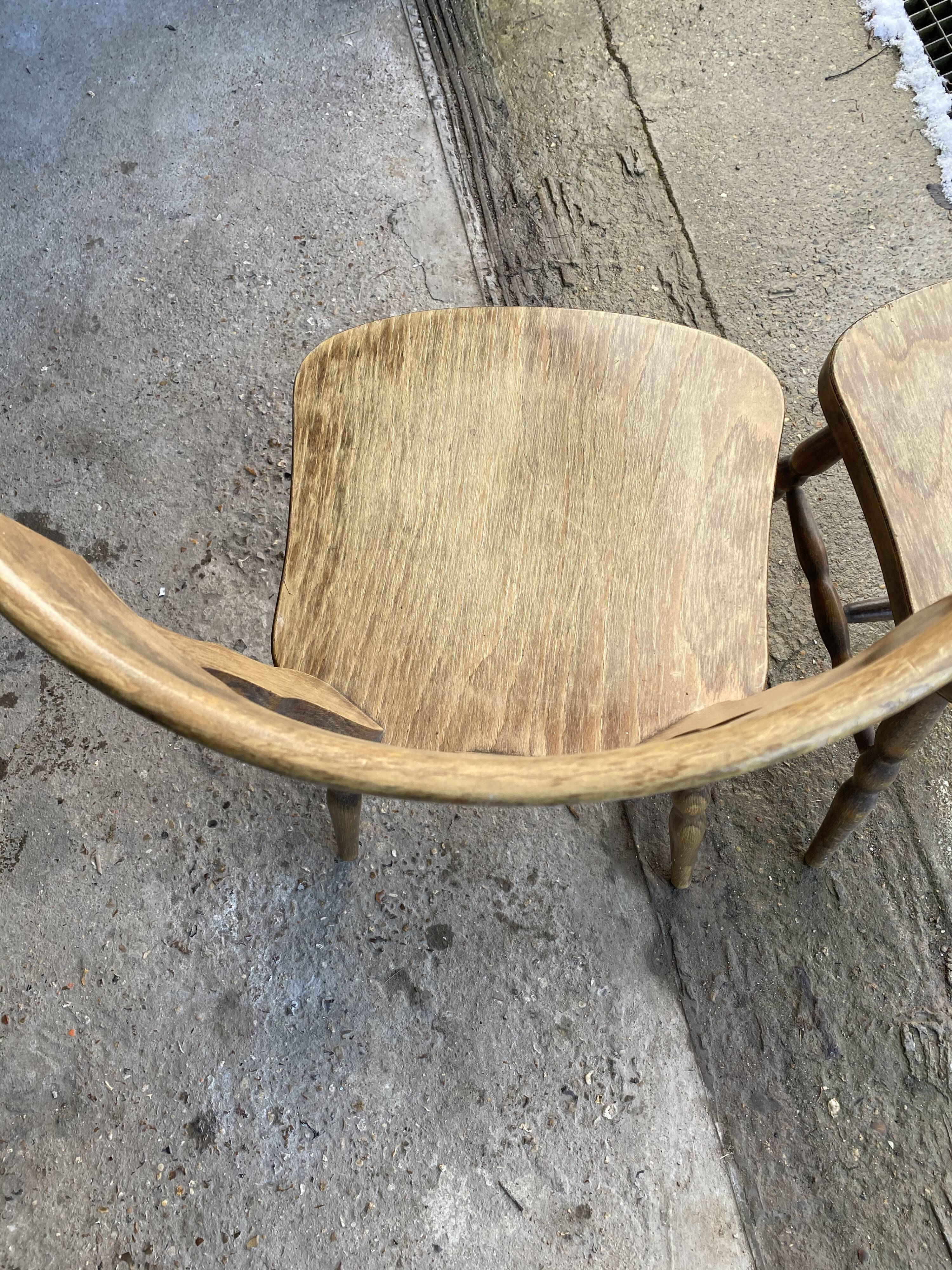 Pair of Baumann bistro chairs