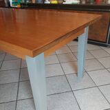 Solid walnut table circa 1980 with double patina