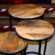 Exotic wooden bun tables (massive mango wood)