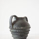 Vase with double handle in black sandstone