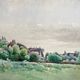 Painting Set of 3 watercolors Normandy Brittany Landscape Marine Ad. Cassagne