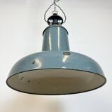 Industrial Grey Enamel Pendant Lamp from Siemens, 1930s