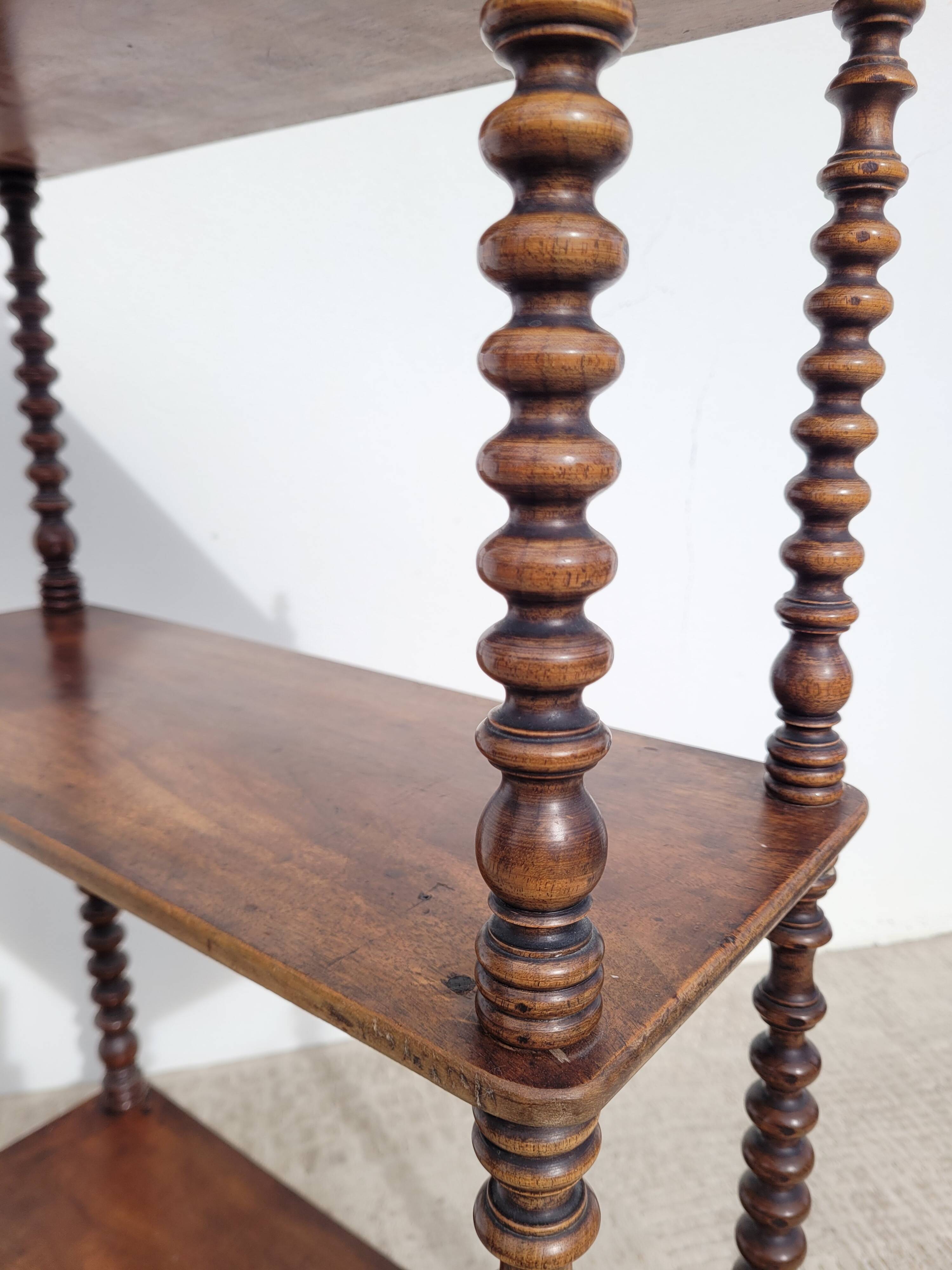 19th century shelf with walnut rosary