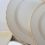 Set of 6 flat plates from the Salins manufacture