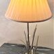 Desk lamp in marble and metal plated silver cigne decorated signed by agudo,
