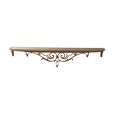 Wrought iron and marble wall console