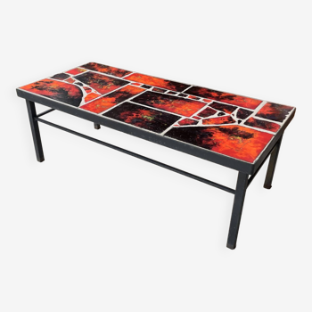 Modernist lava stone ceramic coffee table