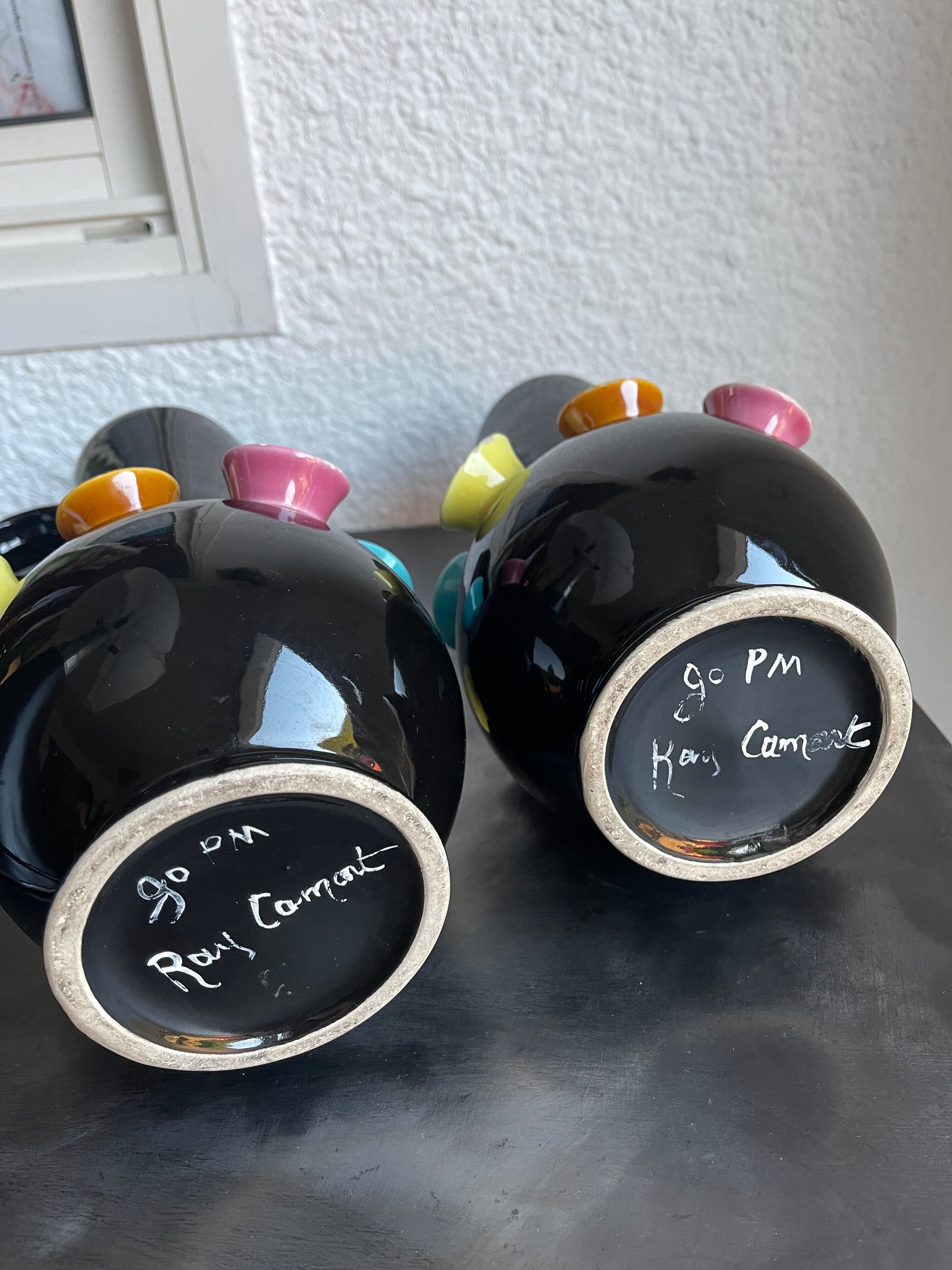 Pair of vintage Ray Camart Vallauris vases 50/60