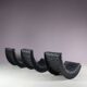"Relaxer II" rocking chairs from the 1970s by Verner Panton for Rosenthal, Germany.