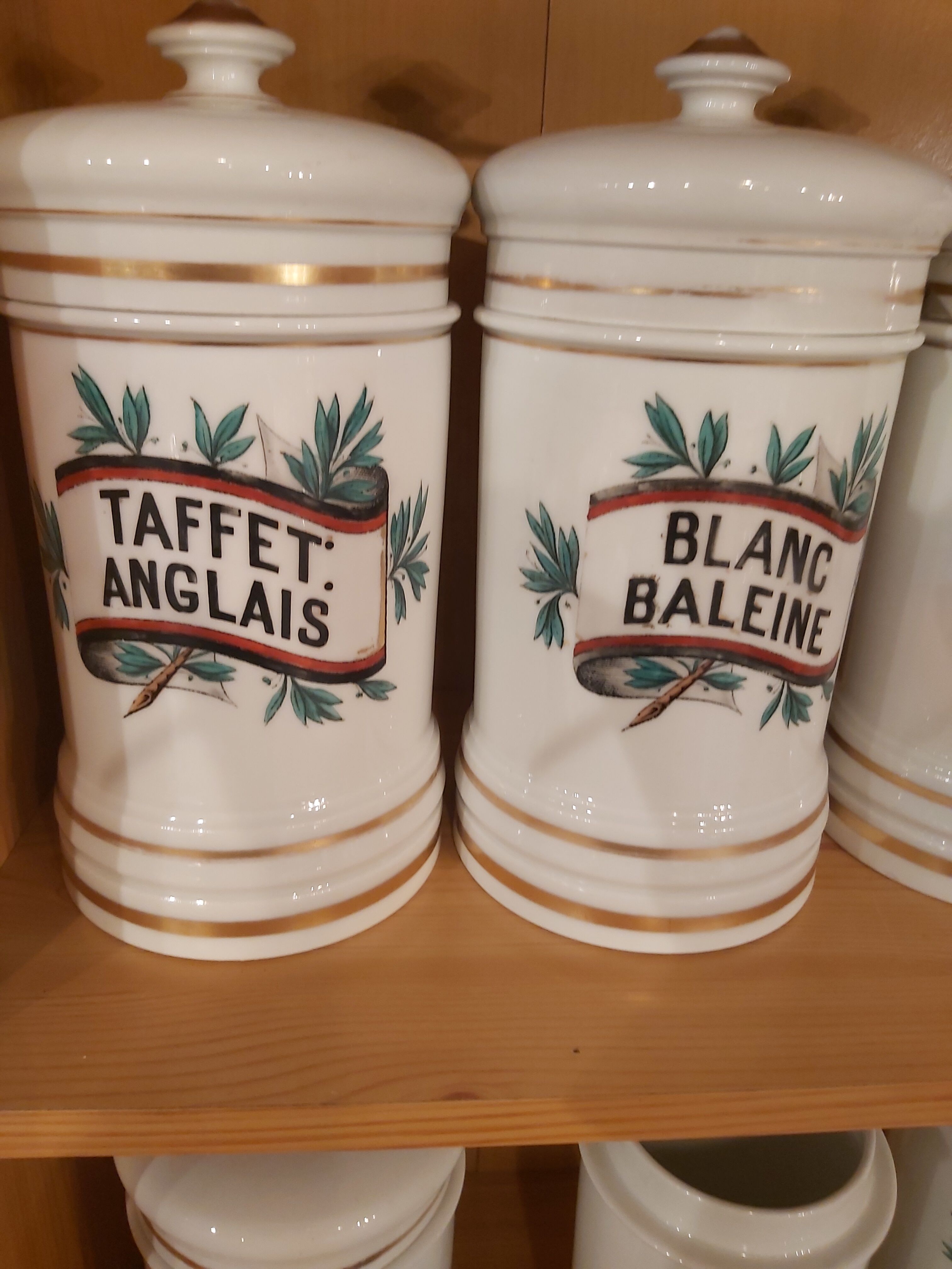 Lot of old medicine jars