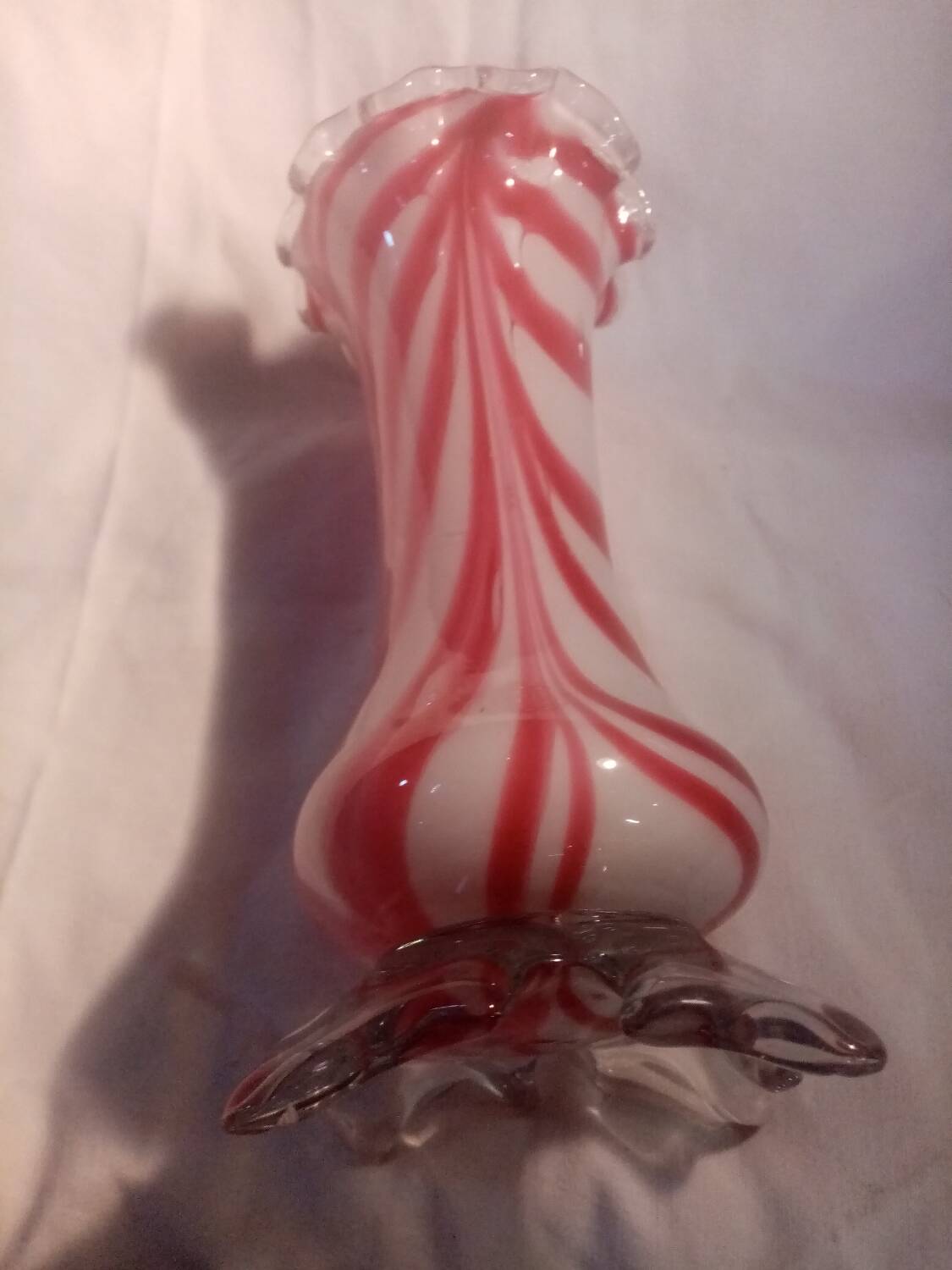 Superb old vase in Clairey mouth-blown glass paste (88)