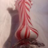 Superbe ancien vase en pâte de verre soufflé bouche clairey (88)