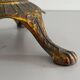 Mid-century side table in green marble with a brass base, 1960s, Italy.