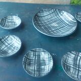 vintage ceramic couppelles and dish , Pornic