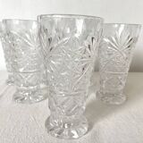 Verres hauts vintage moulé effet ciselé
