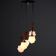 Vintage ceiling light in teak and metal, Italy, 1960s-1970s.