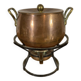 Copper fondue set