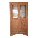 Old glass-fronted wooden library – blue interior
