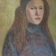 Portrait of a young girl, oil on cardboard 44 x 54 cm