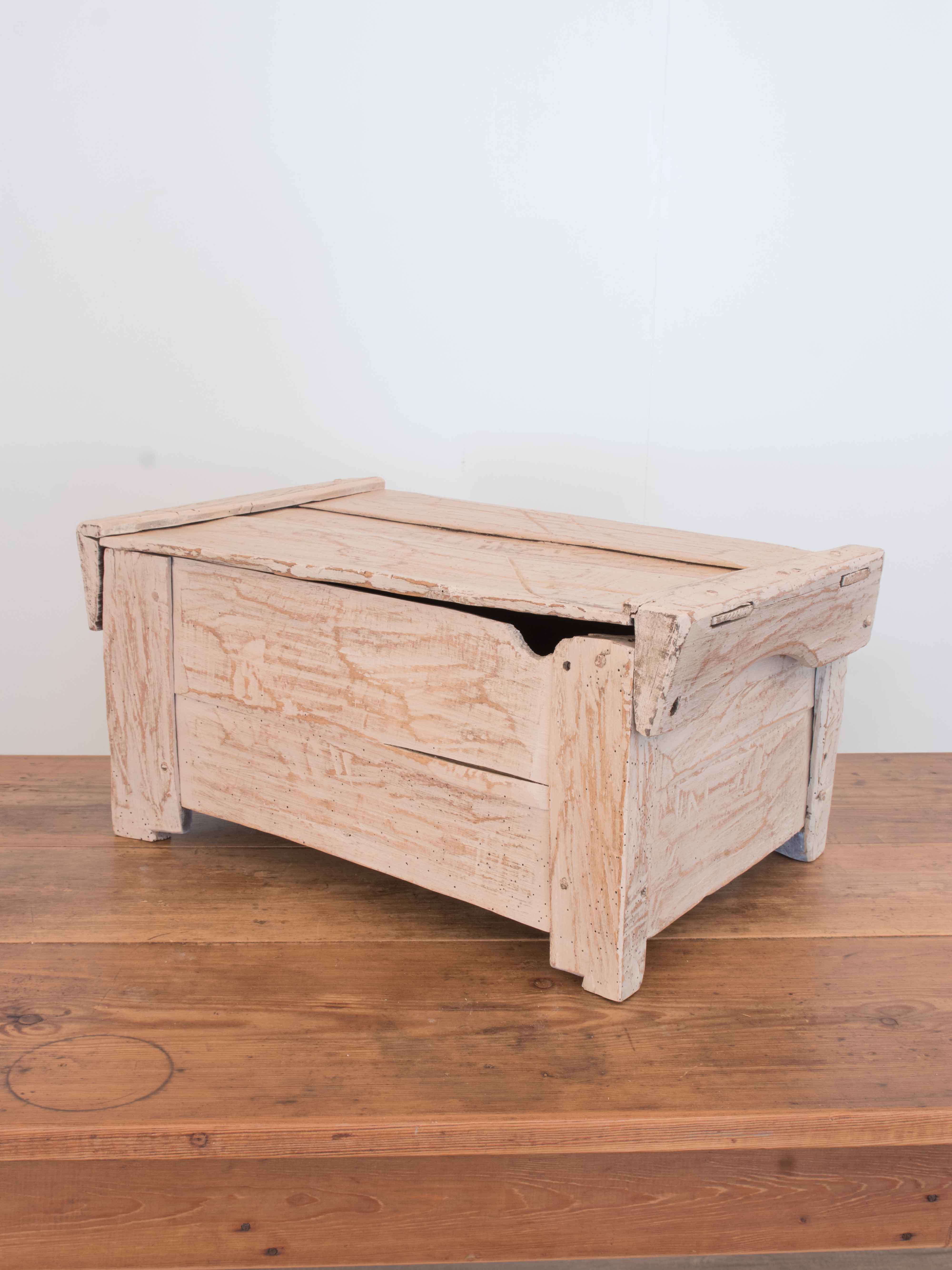 Antique Hand-Crafted Beech Trunk