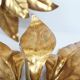 Wonderful pair gilded floral flush mount lights by Hans Kogl