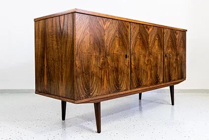 Vintage Walnut Sideboard By Lfm, Poland, 1970s