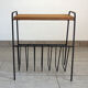 Porte revues en métal et bois vintage