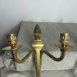 Deux bougeoirs muraux en bronze style Empire