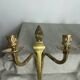 Two Empire style bronze wall candlesticks