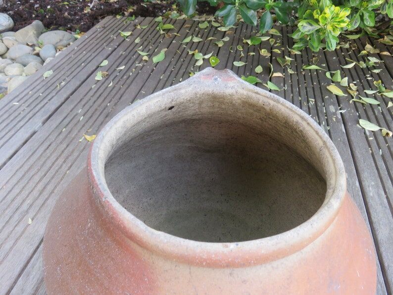 Terracotta flower pot with handle 30s 40s